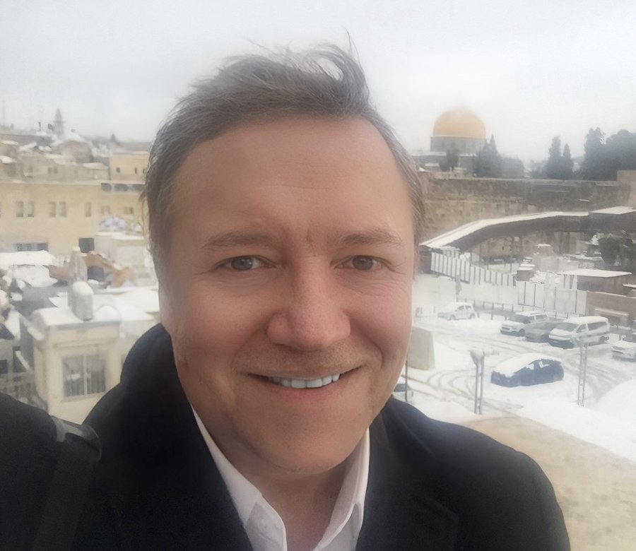 Grant de Graf, founder of The Legacy Project, photographed in Jerusalem